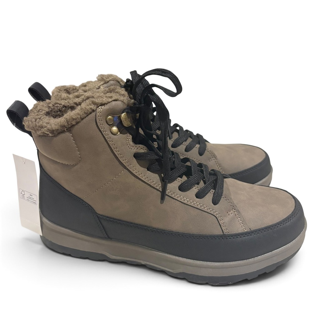 Weatherproof Men's Size 9 Logjam Winter Sneaker Boots Brown Black New